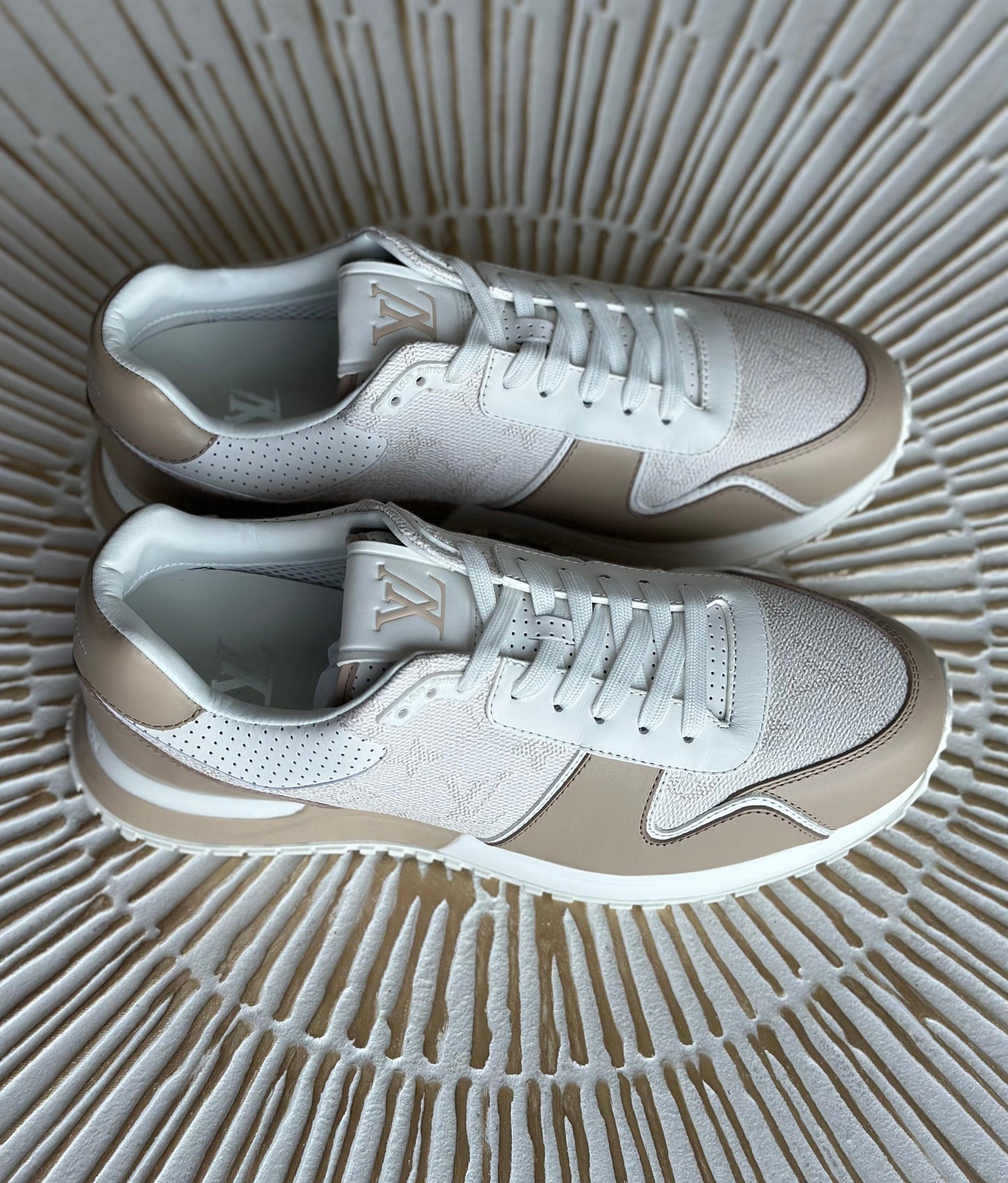 Louis Vuitton Run Away Sneakers – Beige Monogram Grained Calf Leather (Men’s)