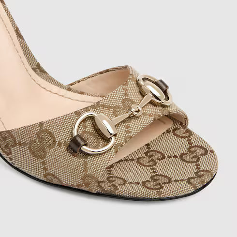 Gucci Horsebit platform sandal in beige