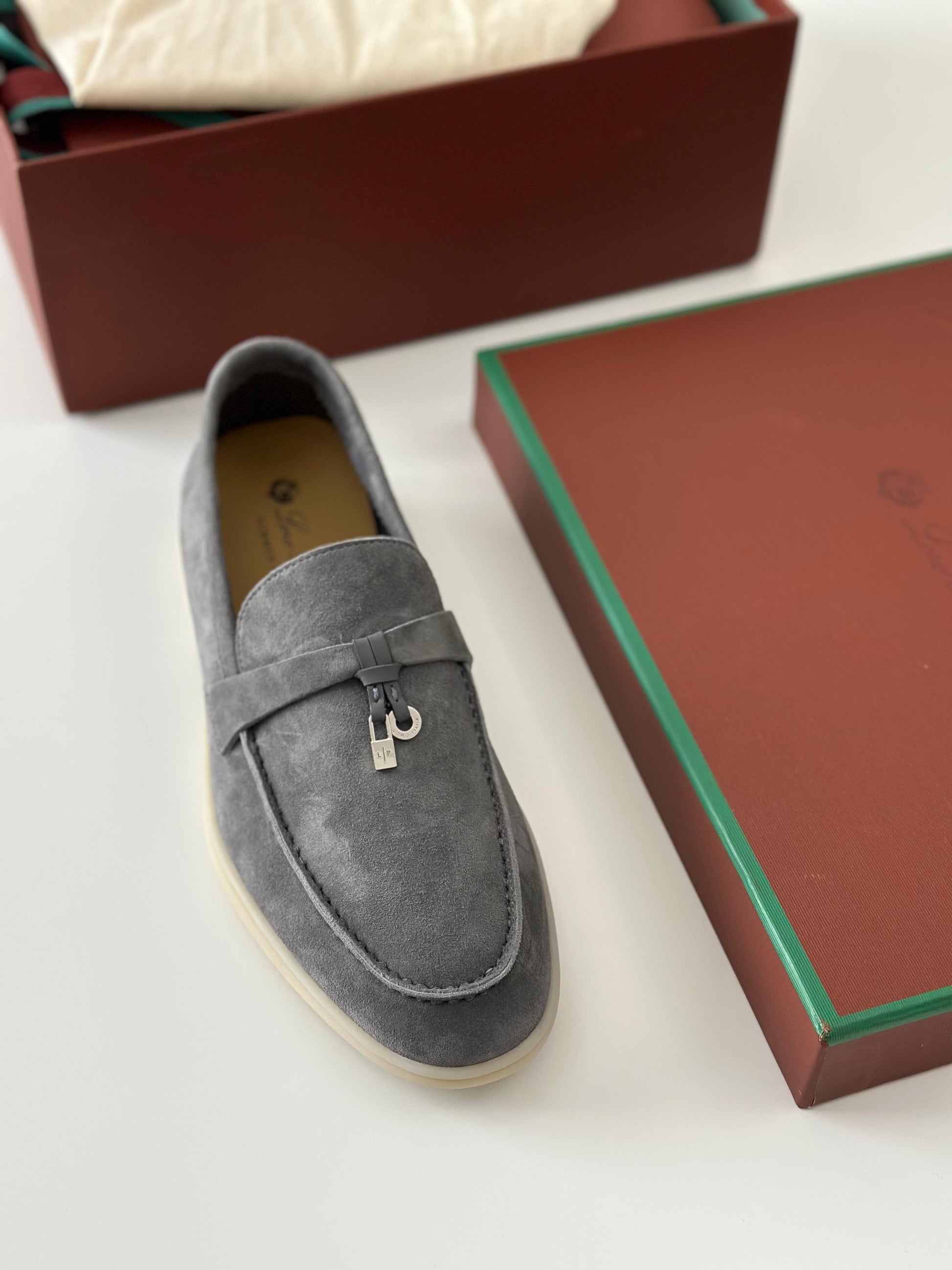 Loro Piana Women's Flats – Stylish Iron Grey