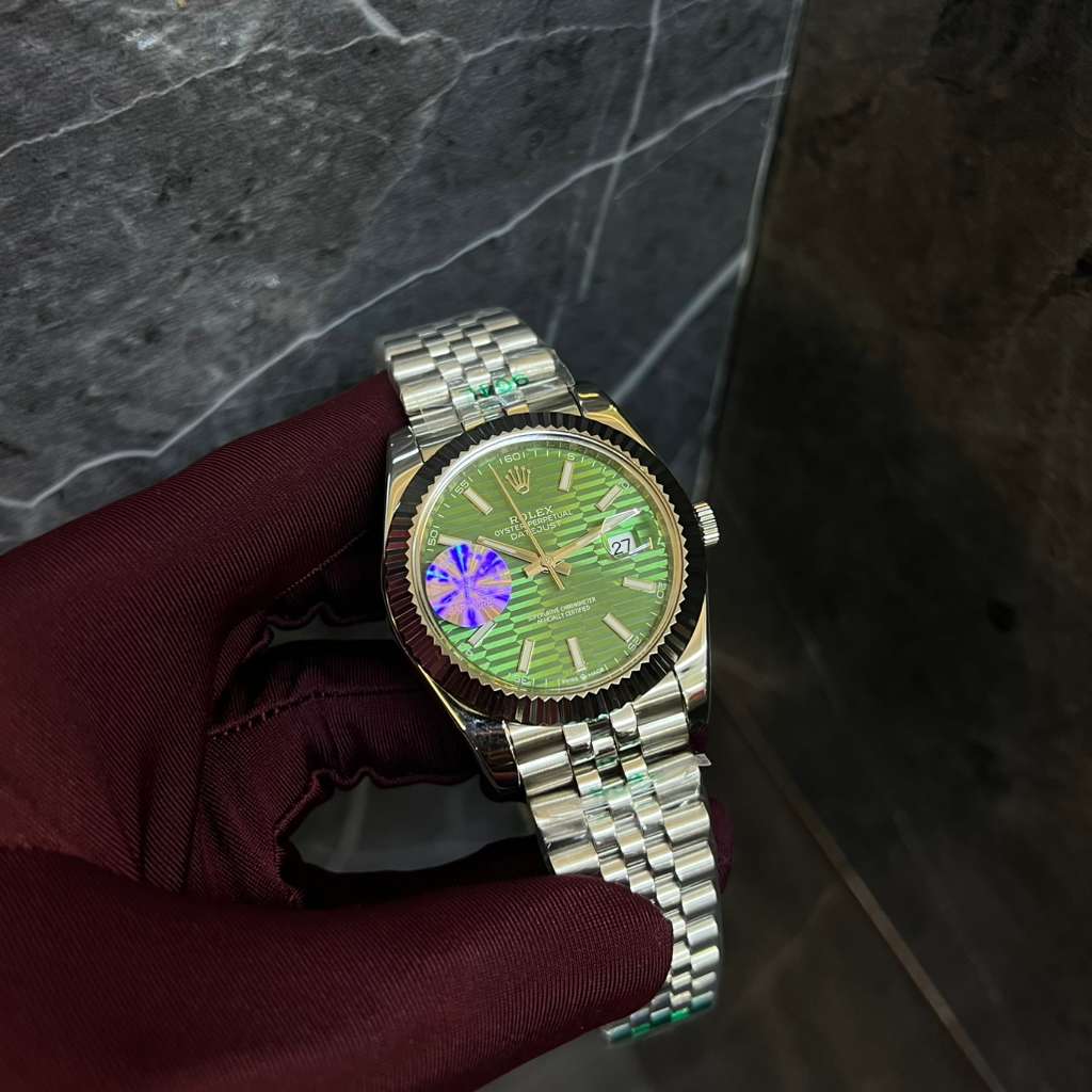 Rolex Datejust Watch with a Fluted Bezel and a Jubilee Bracelet