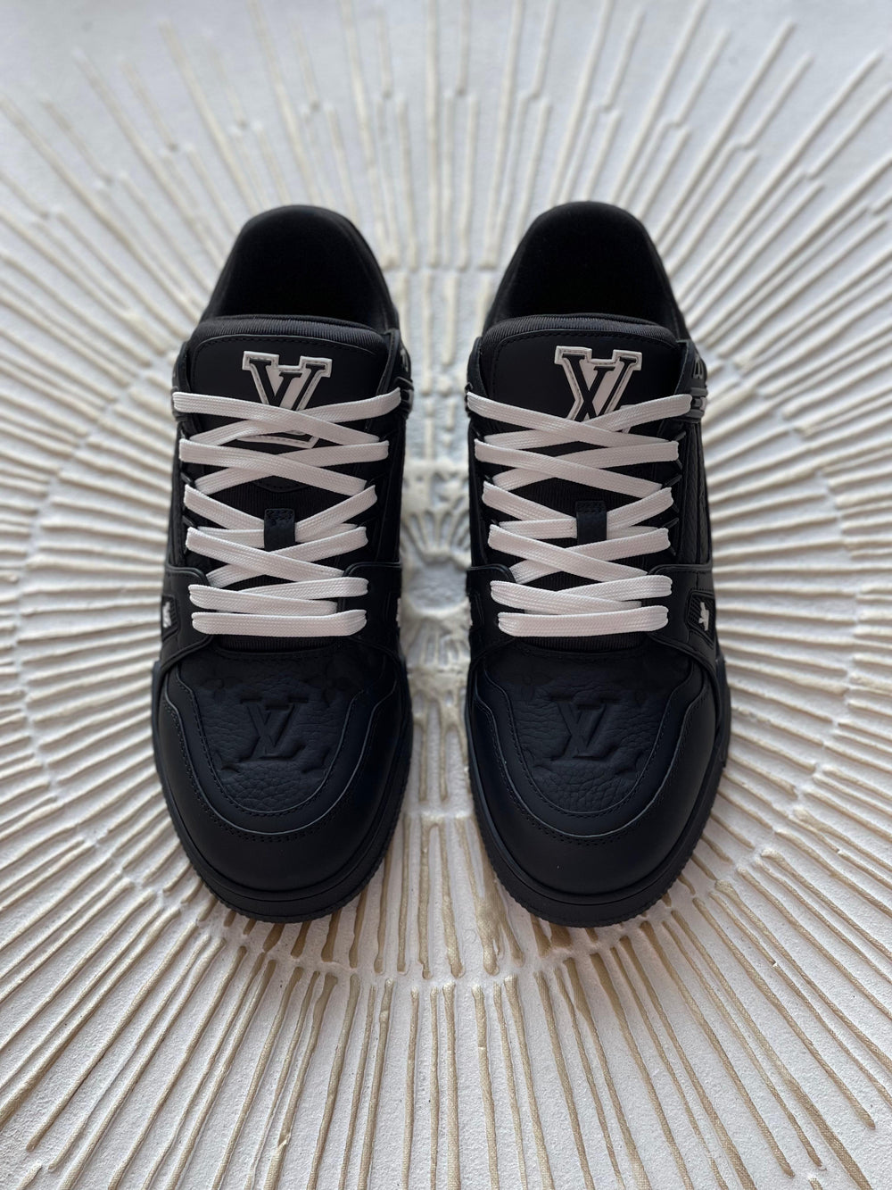 Louis Vuitton LV Trainer Sneaker – Black Monogram Calf Leather (Men’s)