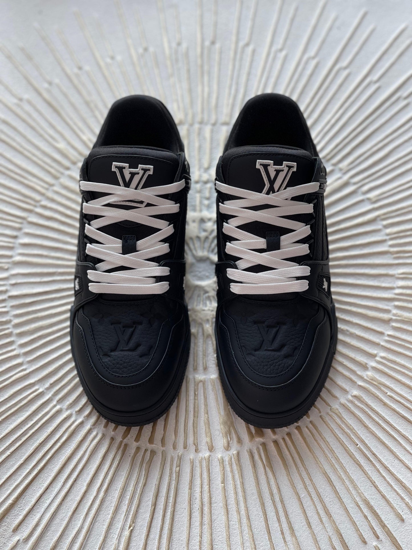 Louis Vuitton LV Trainer Sneaker – Black Monogram Calf Leather (Men’s)