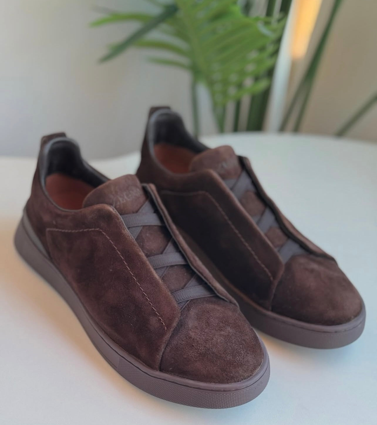 Zegna Triple Stitch Sneakers | Brown
