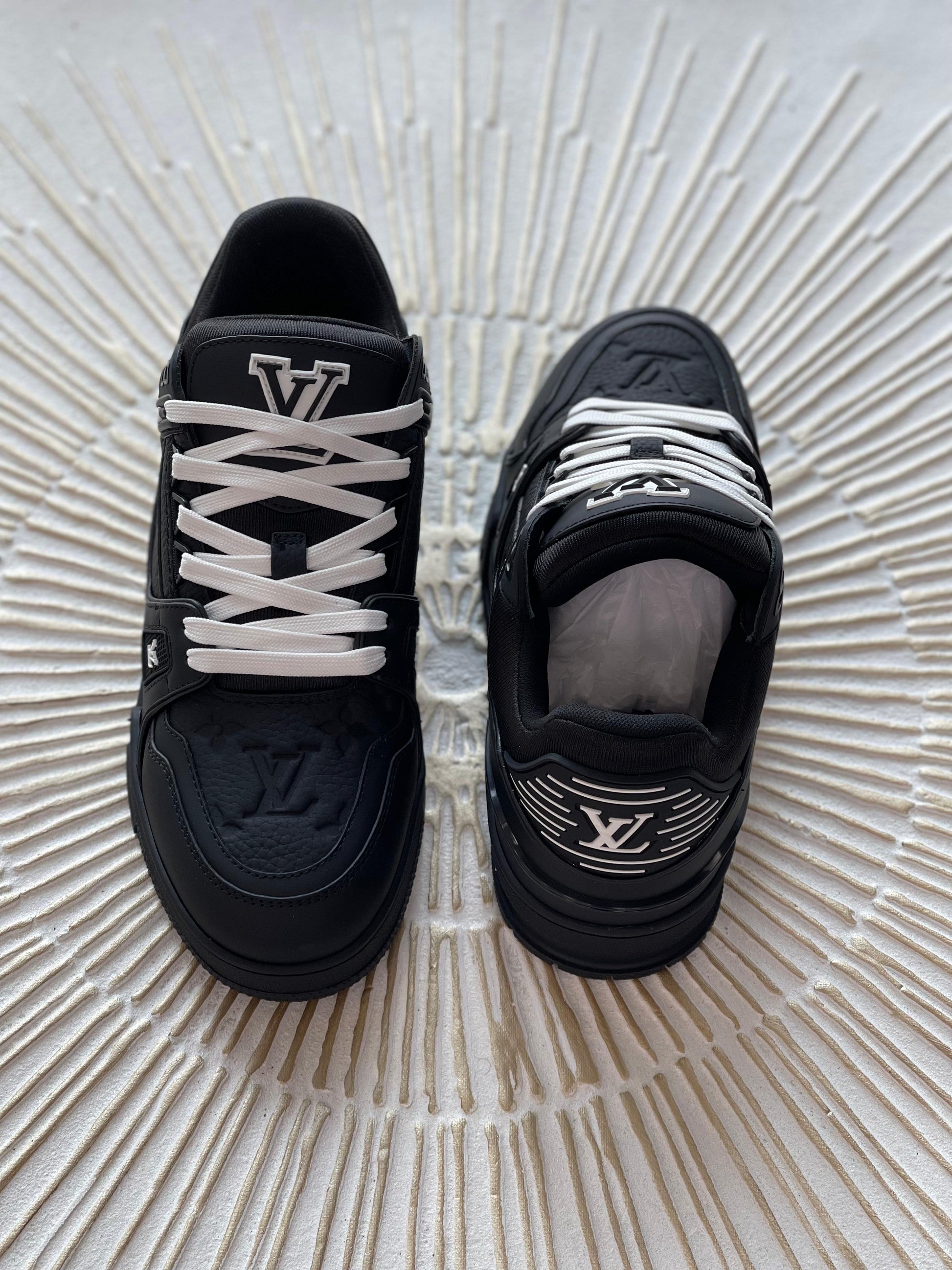 Louis Vuitton LV Trainer Sneaker – Black Monogram Calf Leather (Men’s)