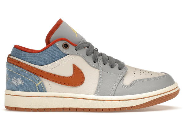 Air Jordan 1 Low 'Wolf Grey / Rust Orange / Denim Blue'