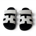 Women's Leather H-Strap Slide Sandals