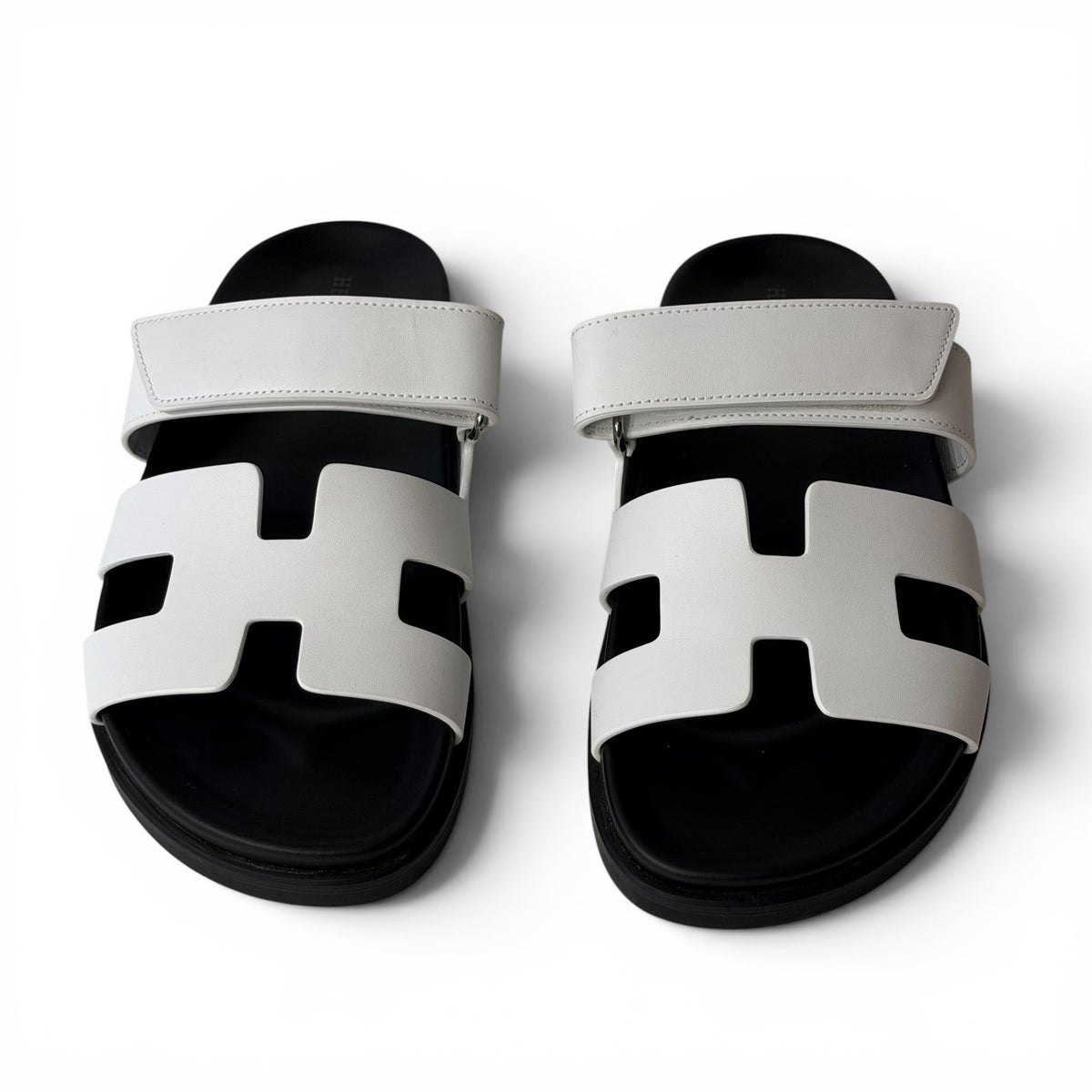 Women's Leather H-Strap Slide Sandals
