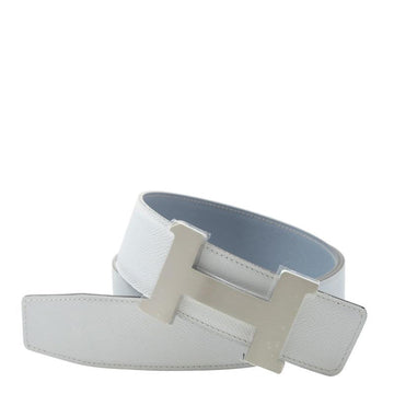 HERMES BELT WHITE/LIGHT BLUE