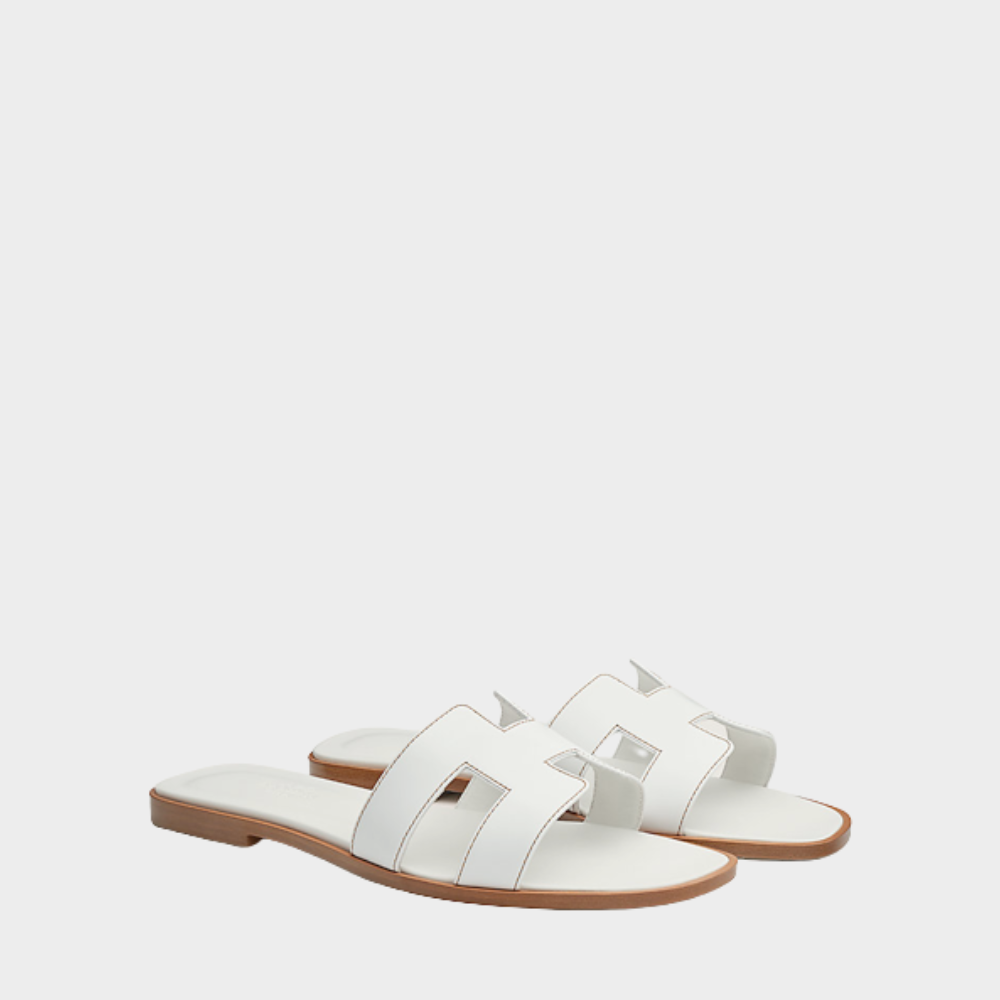 Hermès Oran Sandal White Leather