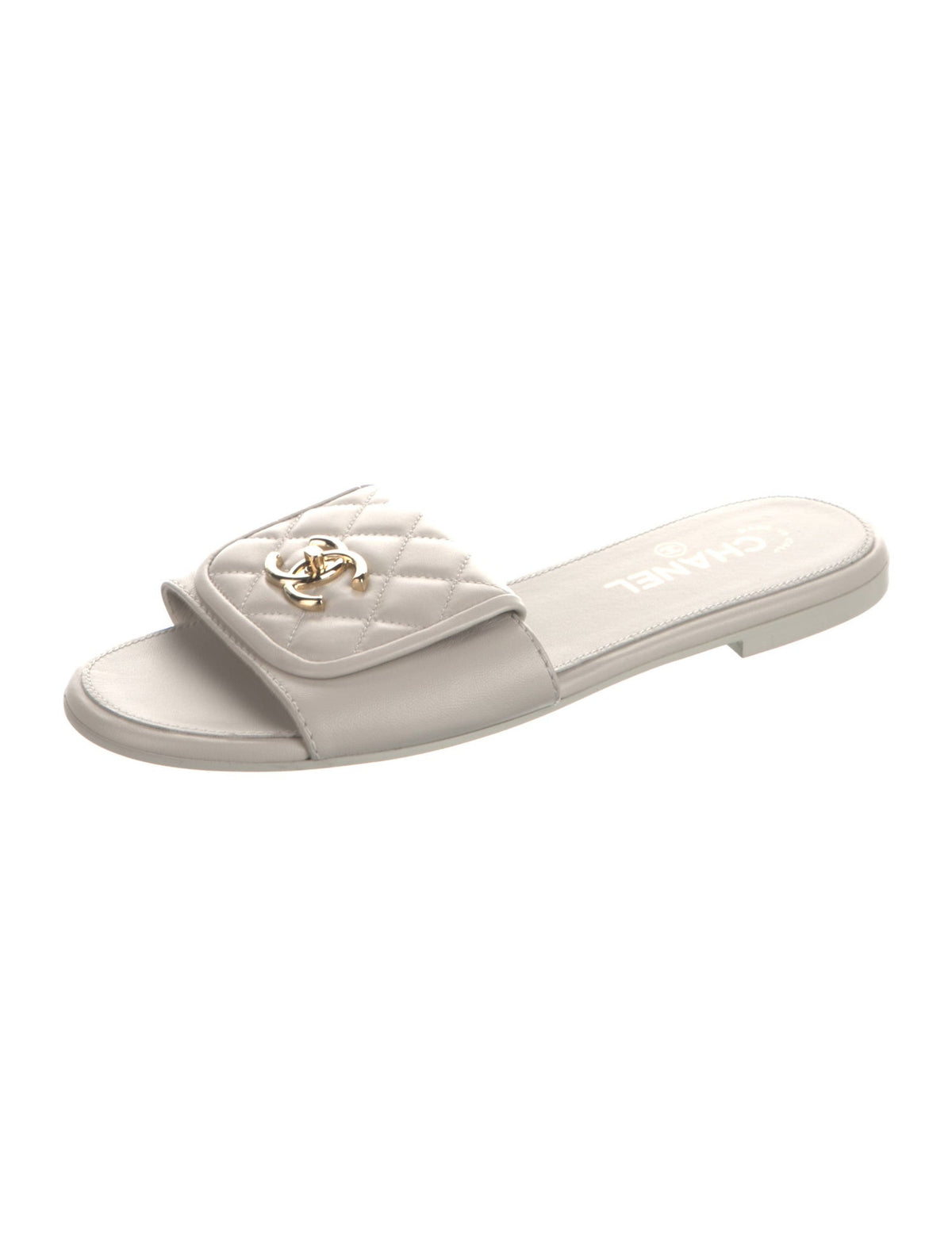 Chanel Quilted Leather Slides