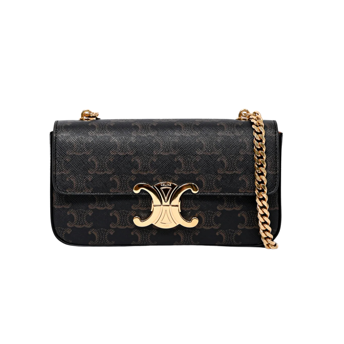 Celine Bag | Cuir Triomphe Chain Shoulder Tan Brown
