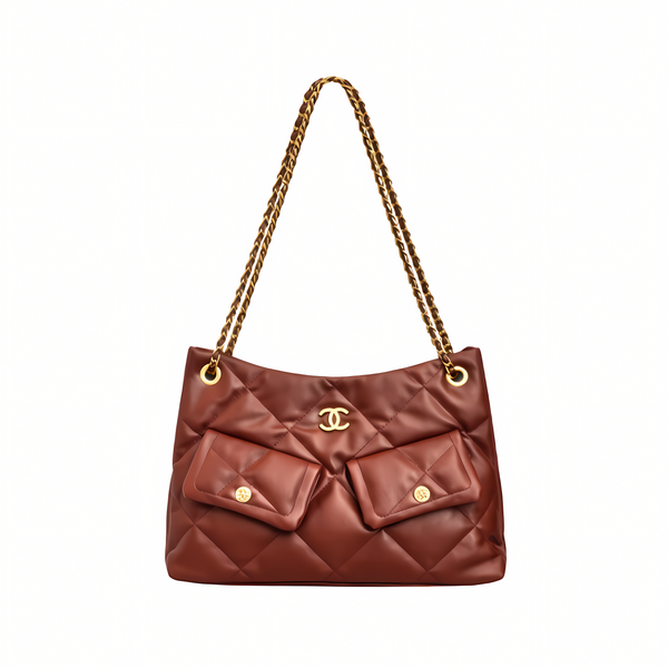 Chanel Bag | 25 Small Hobo Bag Suede Burgundy
