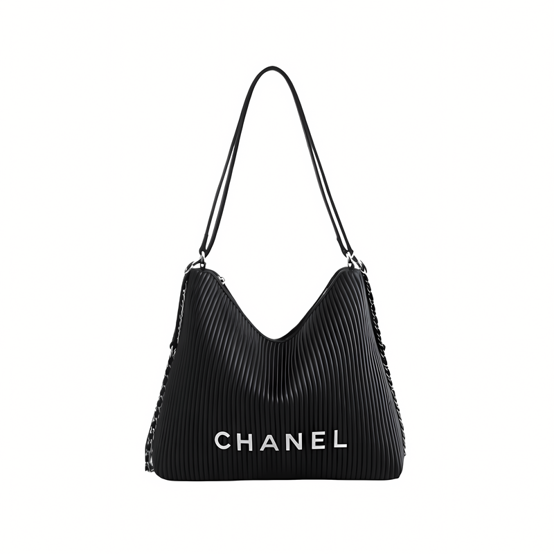 Chanel Bag | Maxi Hobo Black Lambskin
