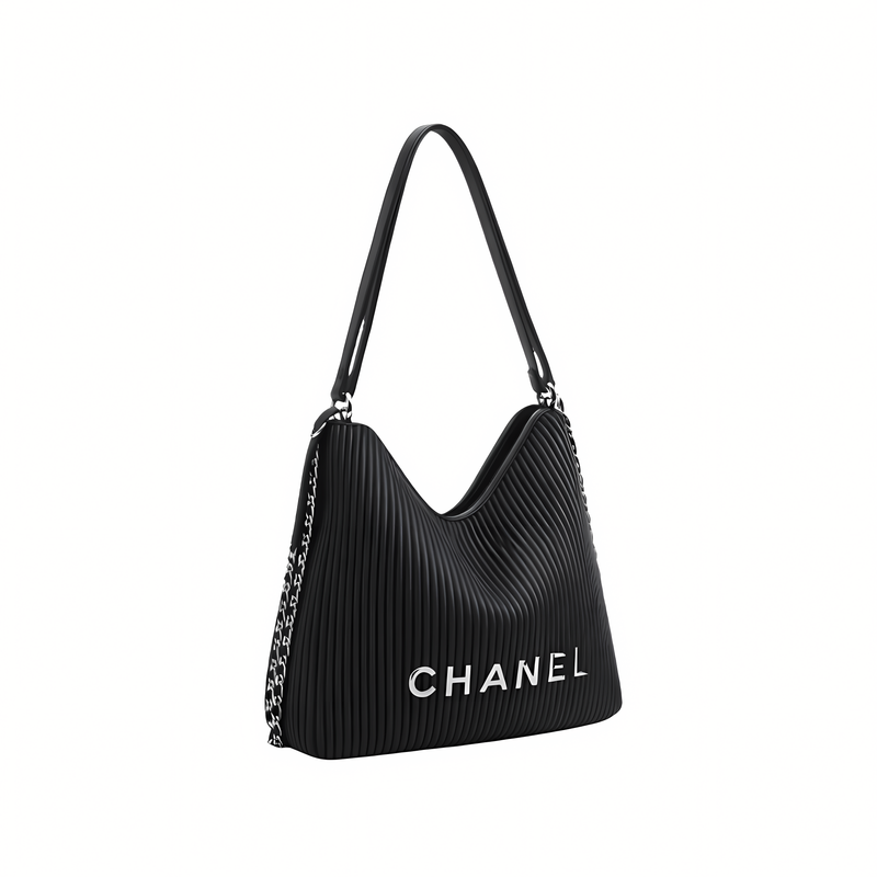 Chanel Bag | Maxi Hobo Black Lambskin