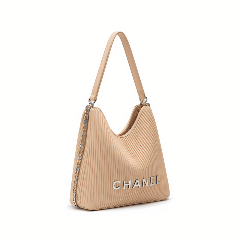 Chanel Bag | Maxi Hobo Peach Lambskin