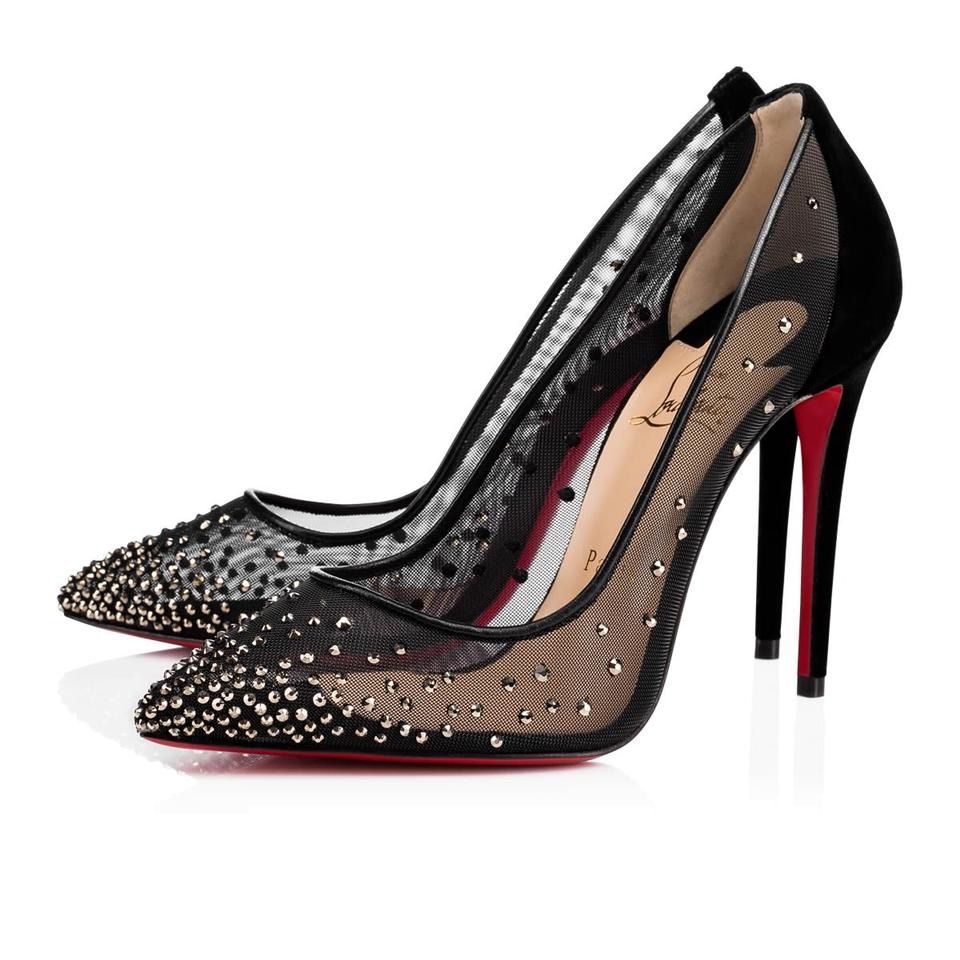Christian Louboutin Follies Strass Black Pumps