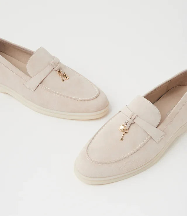 Loro Piana Women's Loafers | Summer Charms Walk Beige