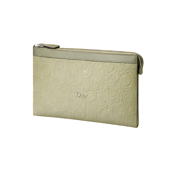 Dior Pouch | A5 Triangle Khaki Gravity Leather
