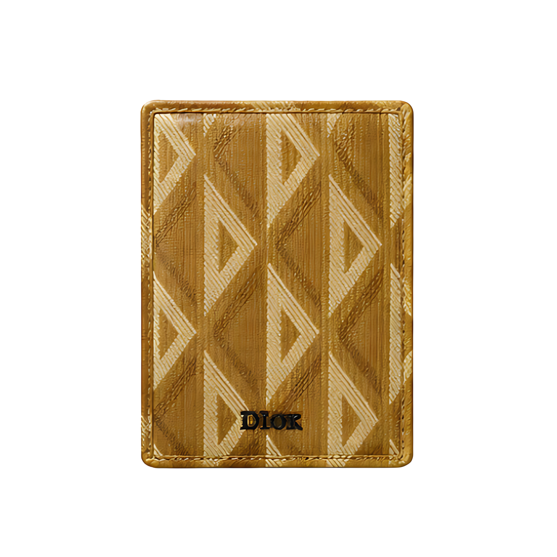 Dior Card Holder | Vertical Bi Fold Camel