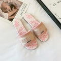 Christian Dior Dway Pink Floral Slides