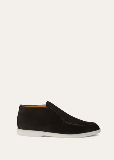 Loro Piana Loafers | Open Walk Ankle Boot Black