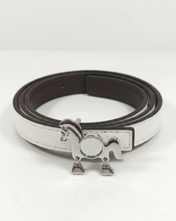 Hermès leather belt White