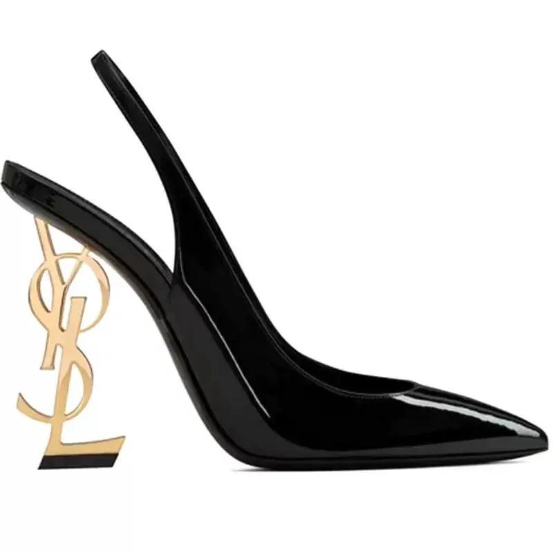 Saint Laurent Opyum Slingback Pumps Black