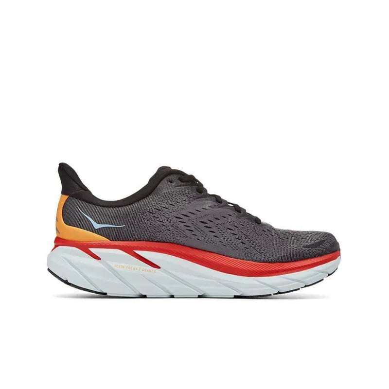 Hoka One Clifton 8 Anthracite Castlerock Red