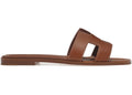 Hermès Oran Sandal Gold Brown Leather
