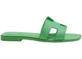 Hermès Oran Sandal Green Leather