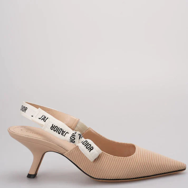 Christian Dior Beige Fabric J'adior Slingback