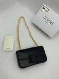 Celine Bag | Cuir Triomphe Chain Shoulder Black
