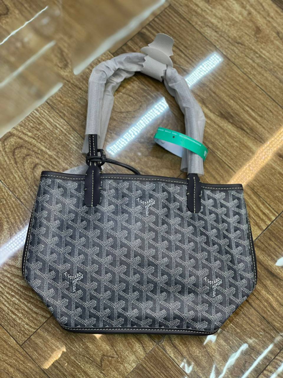 Goyard Goyardine Reversible Mini Anjou Tote Bag in Grey