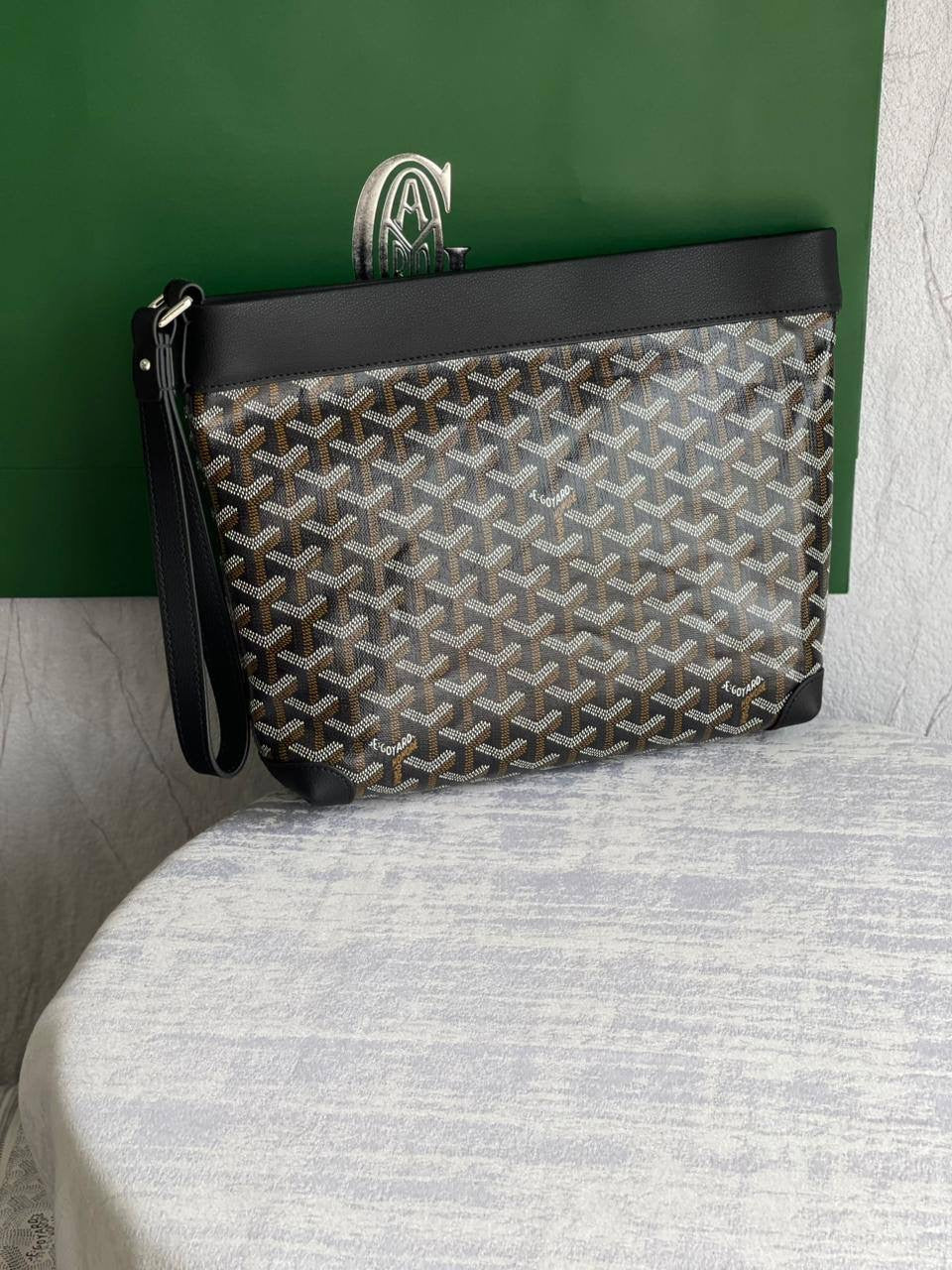 Goyard Goyardine Conti Pouch in Black