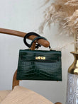 Crocodile Leather Mini Kelly Clutch Bag