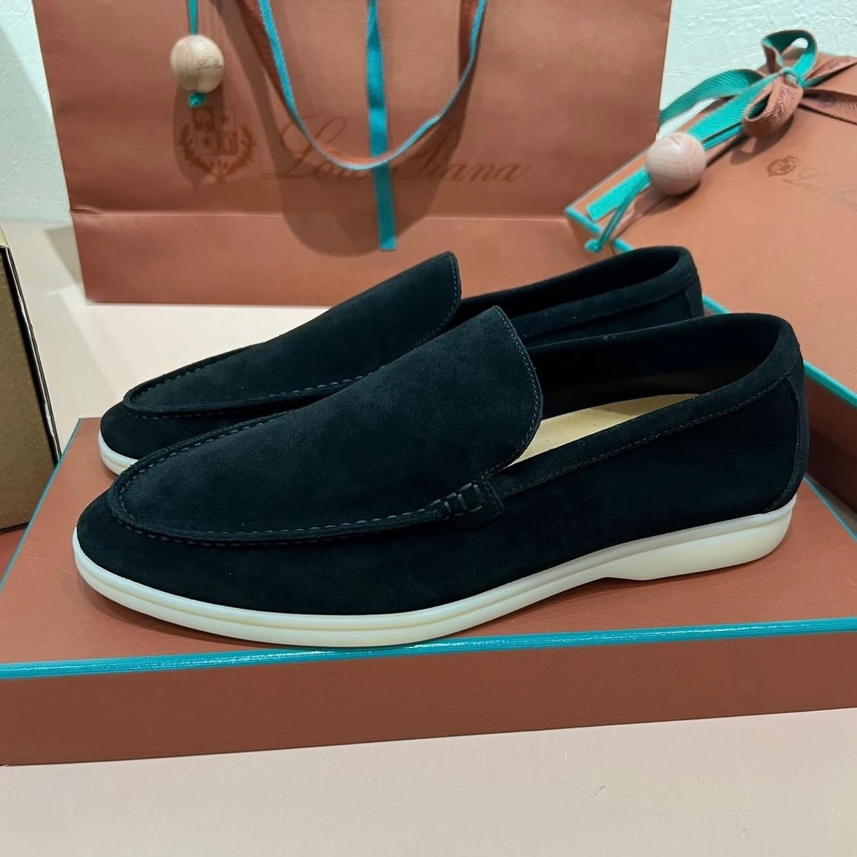 Loro piana Summer Walk Loafer Suede Black