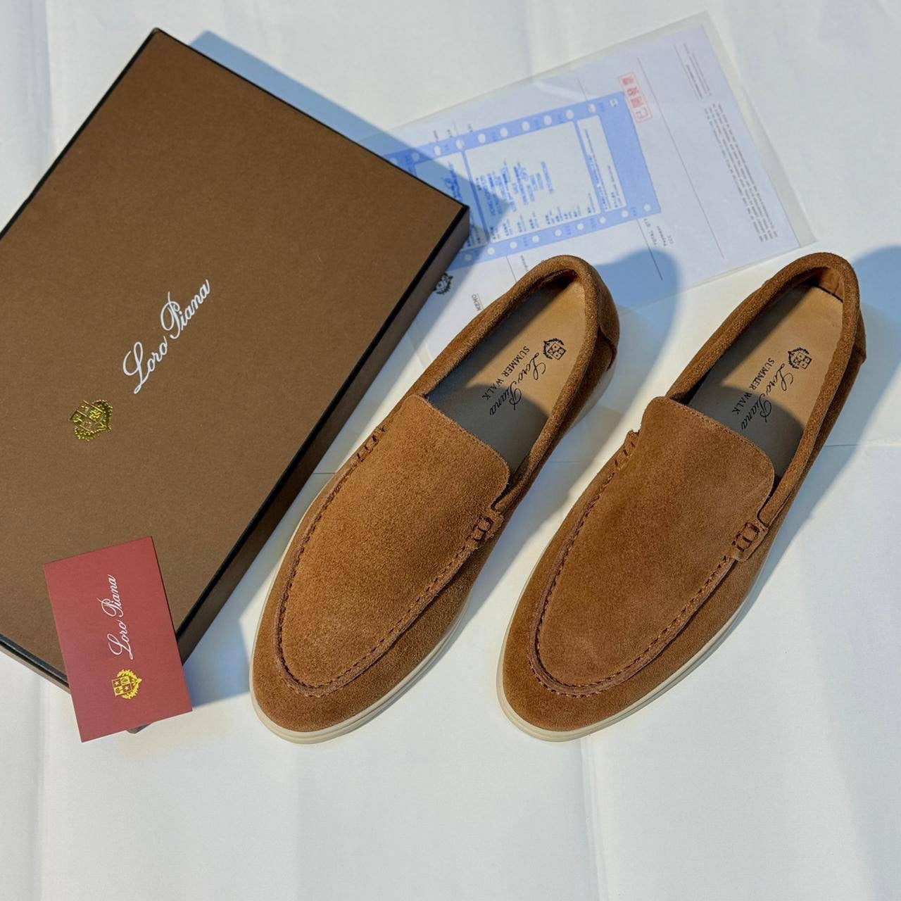 Loro Piana Brown Men's Loafers