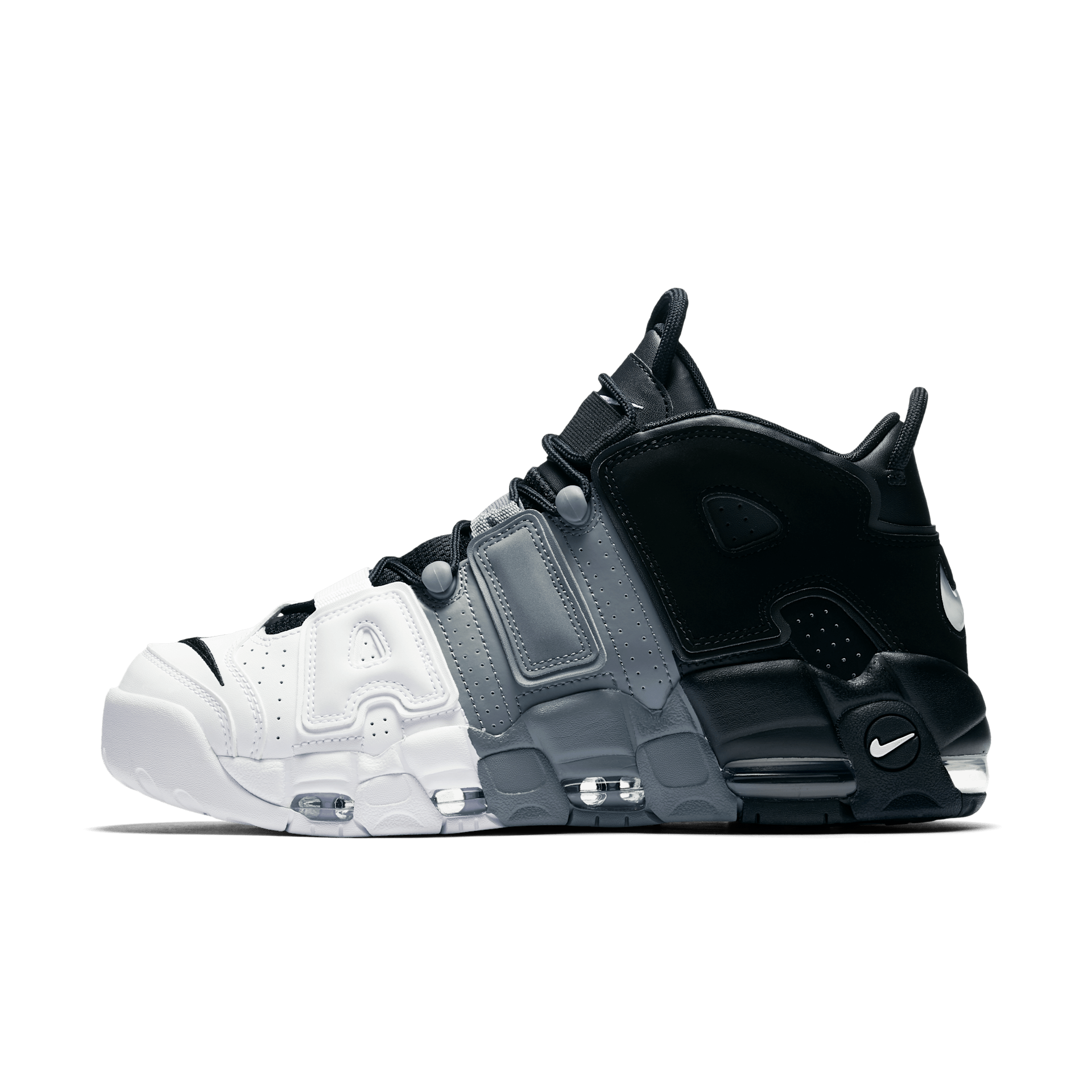Nike Air More Uptempo Tri-Color Black Cool Grey White