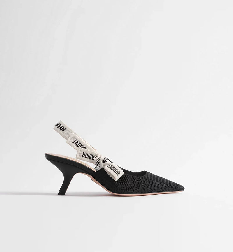 J'Adior Slingback Pump Black Technical Fabric