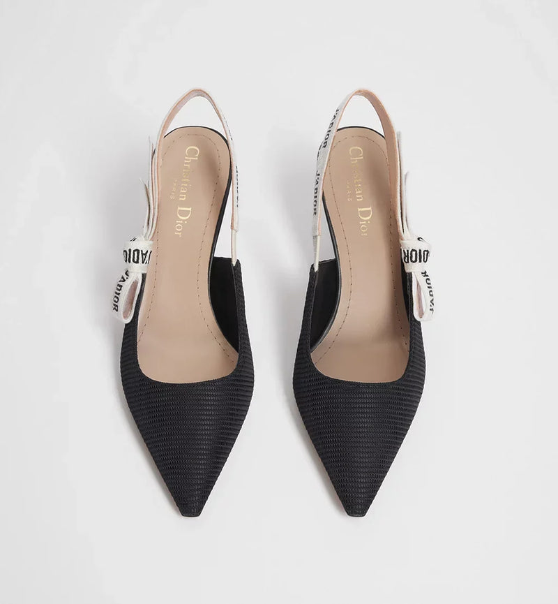 J'Adior Slingback Pump Black Technical Fabric