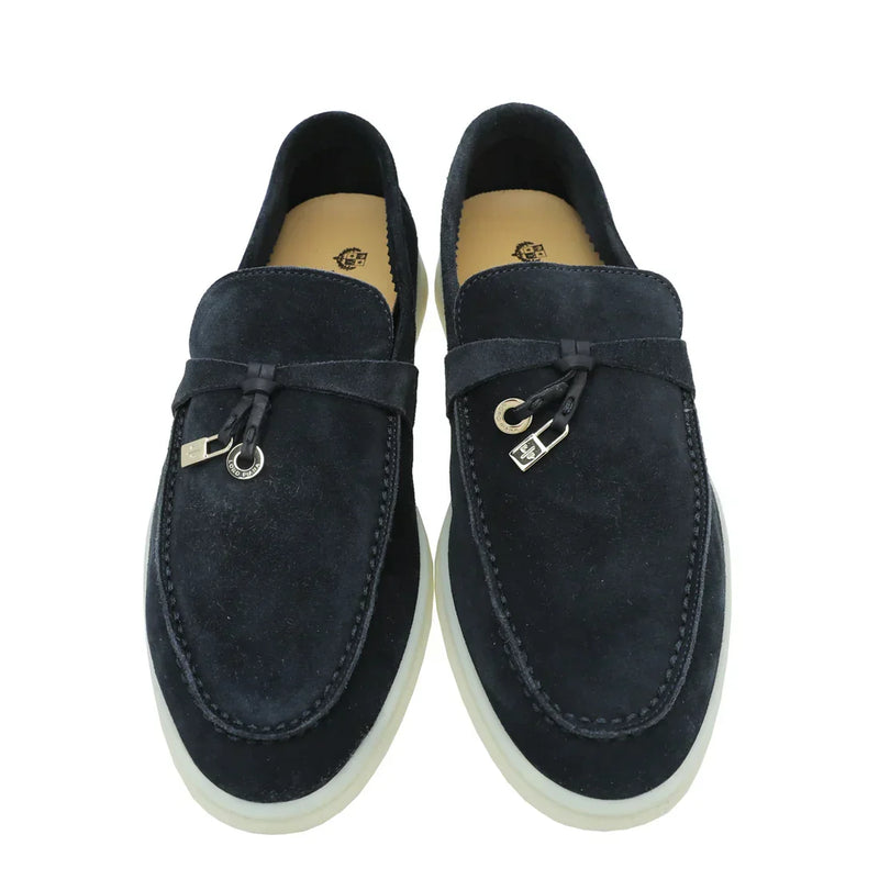 Loro Piana Loafers | Argo Blue Melange Summer Charms