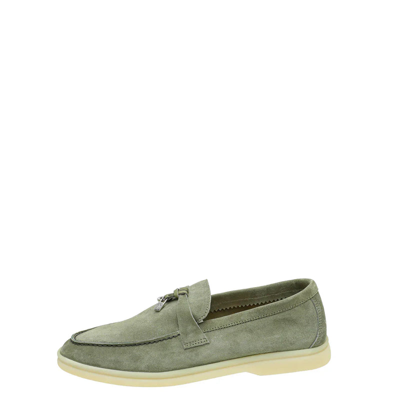 Loro Piana Loafers | Army Grey Summer Charms