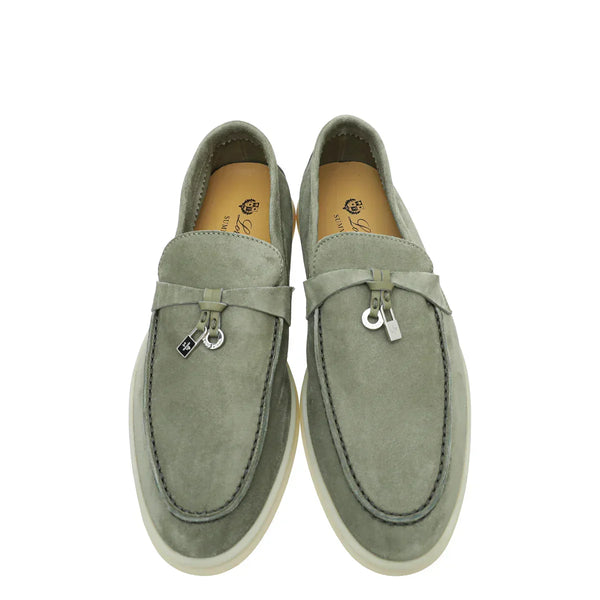 Loro Piana Loafers | Army Grey Summer Charms