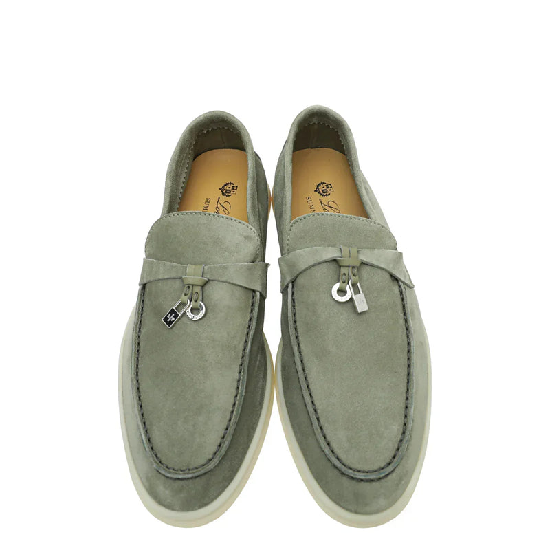 Loro Piana Loafers | Army Grey Summer Charms