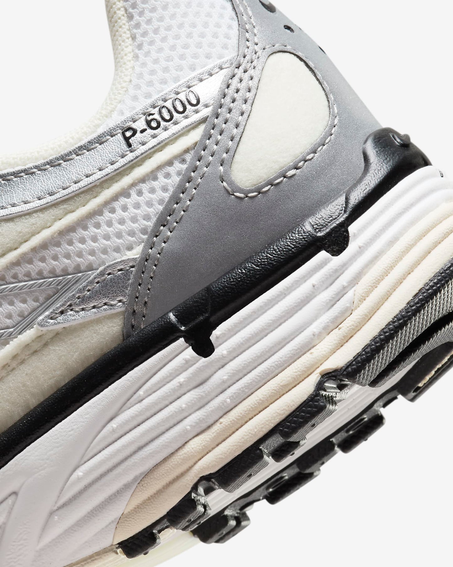 Nike P-6000 Summit White Metallic Silver