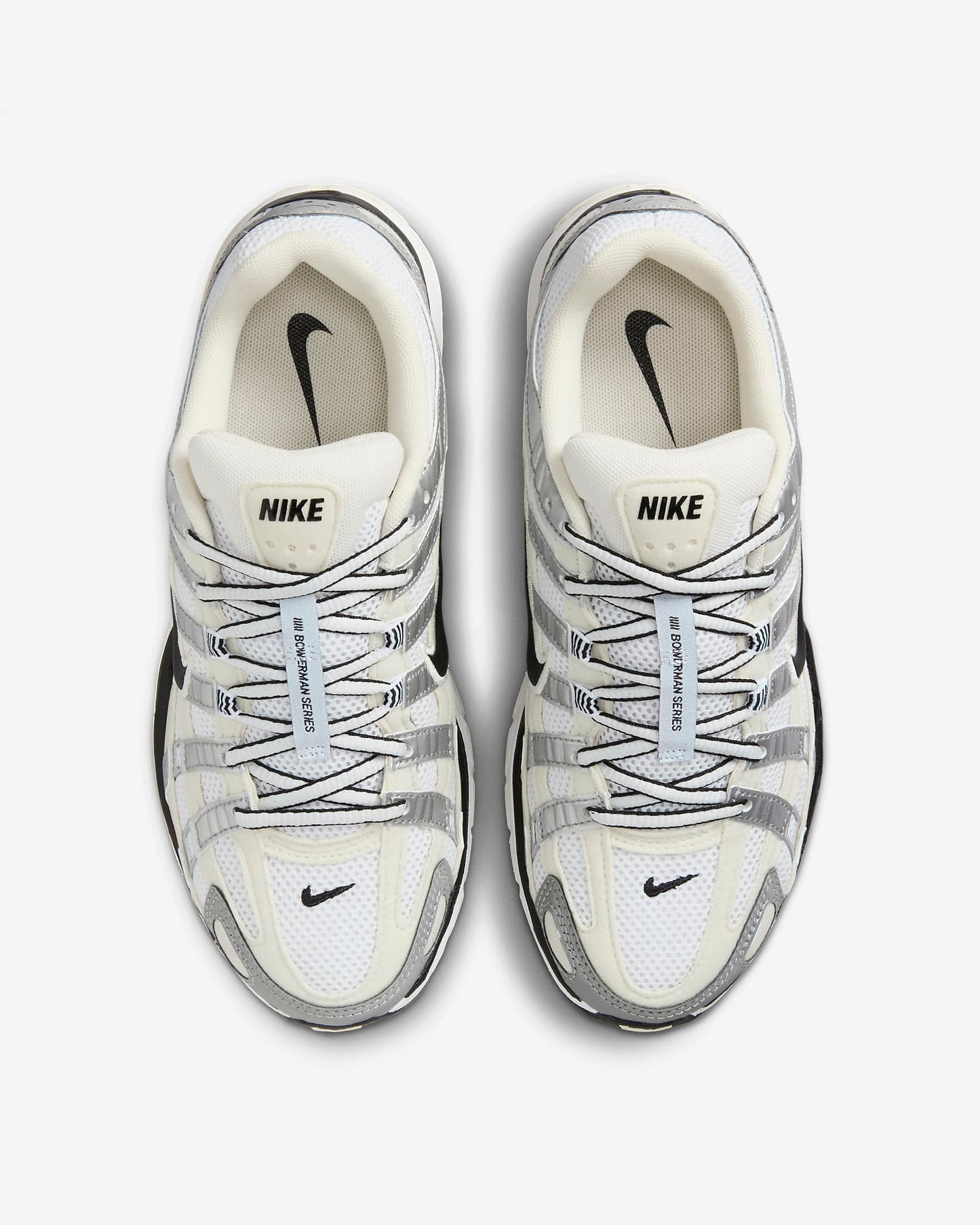 Nike P-6000 Summit White Metallic Silver
