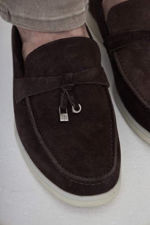 Loro Piana Loafers | Summer Charms Walk Suede Chocolate Brown