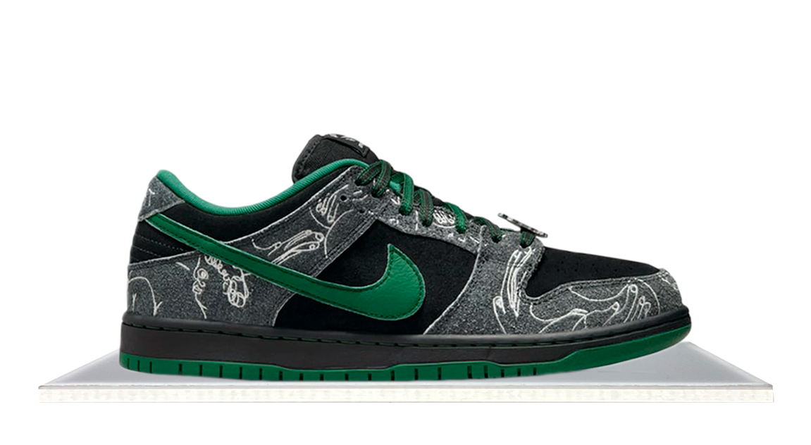 Nike SB Dunk Low Pro 'Lucky Green / Grey Graffiti Art'