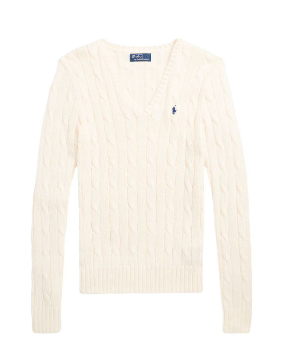 Ralph Lauren cable knit v-neck sweater