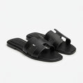 Hermès Sandals | Oran Black Leather